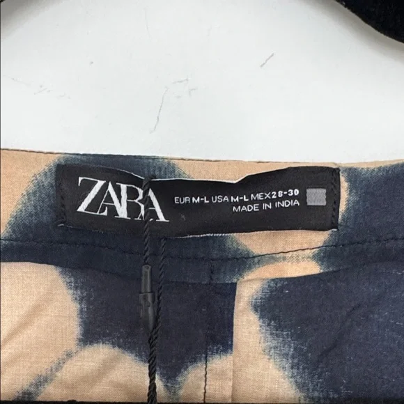 Zara NWT Printed Kaftan Dress Chic Black and Cream Oversized - Size M/L - Picture 4 of 7